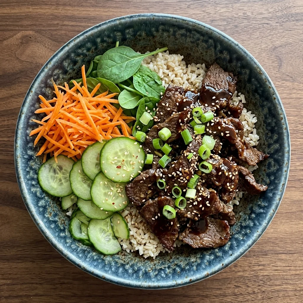 Korean Beef Bowl with Brown Rice