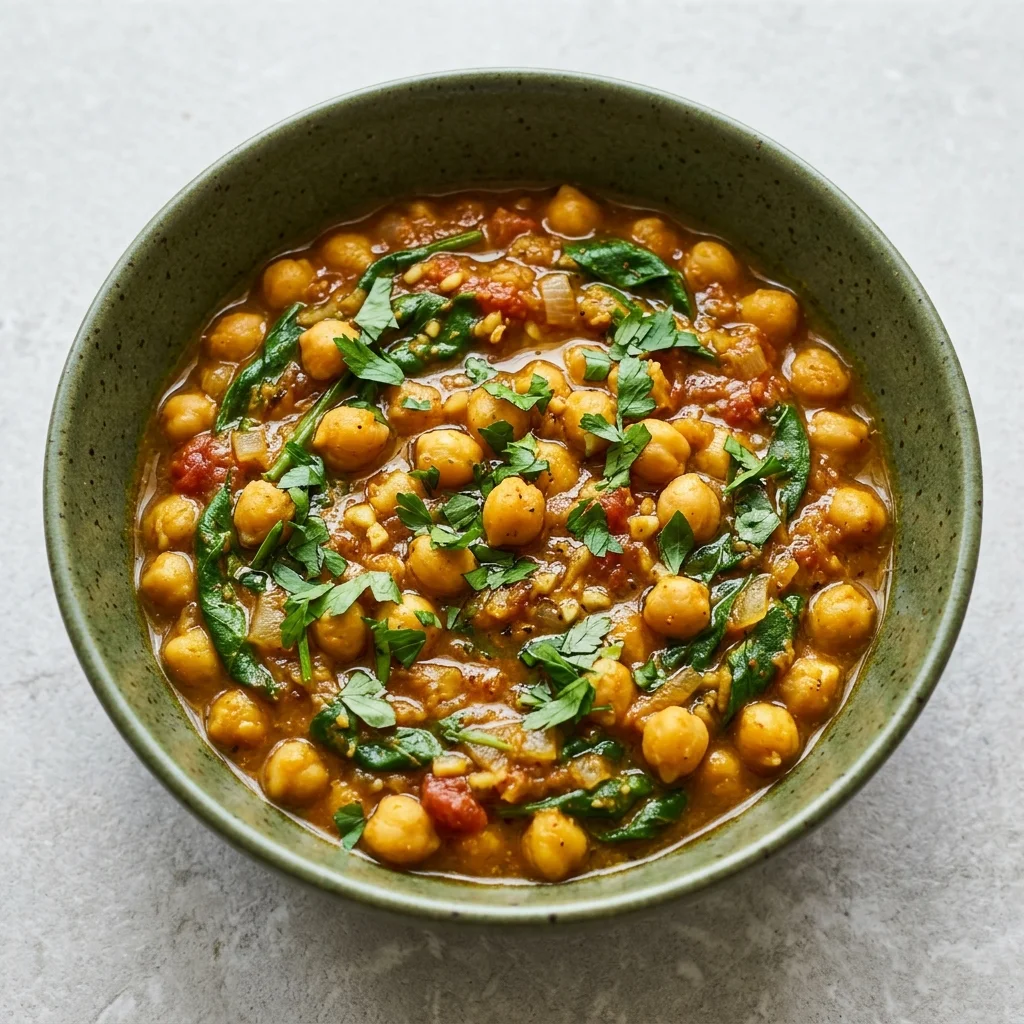 Mediterranean Chickpea Stew with Turmeric and Greens