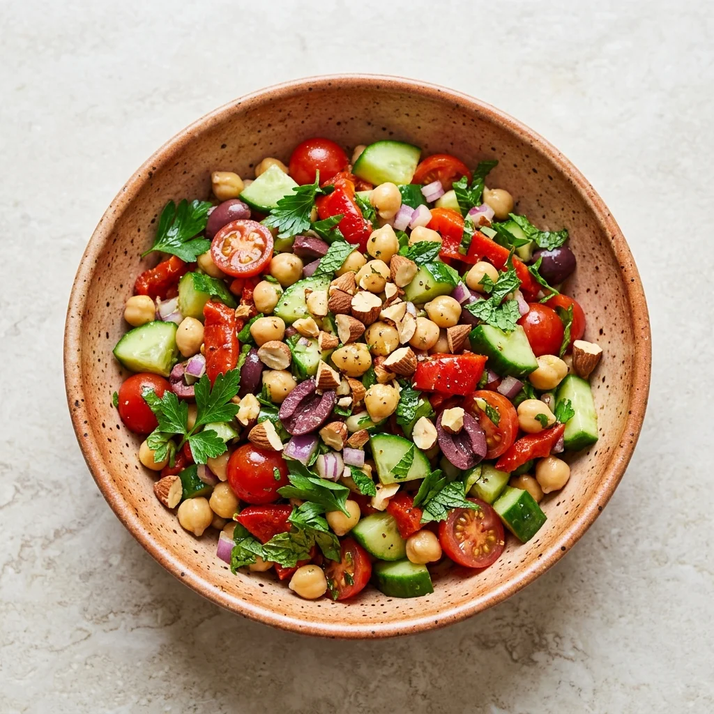 Mediterranean Chopped Salad with Lemon-Herb Vinaigrette