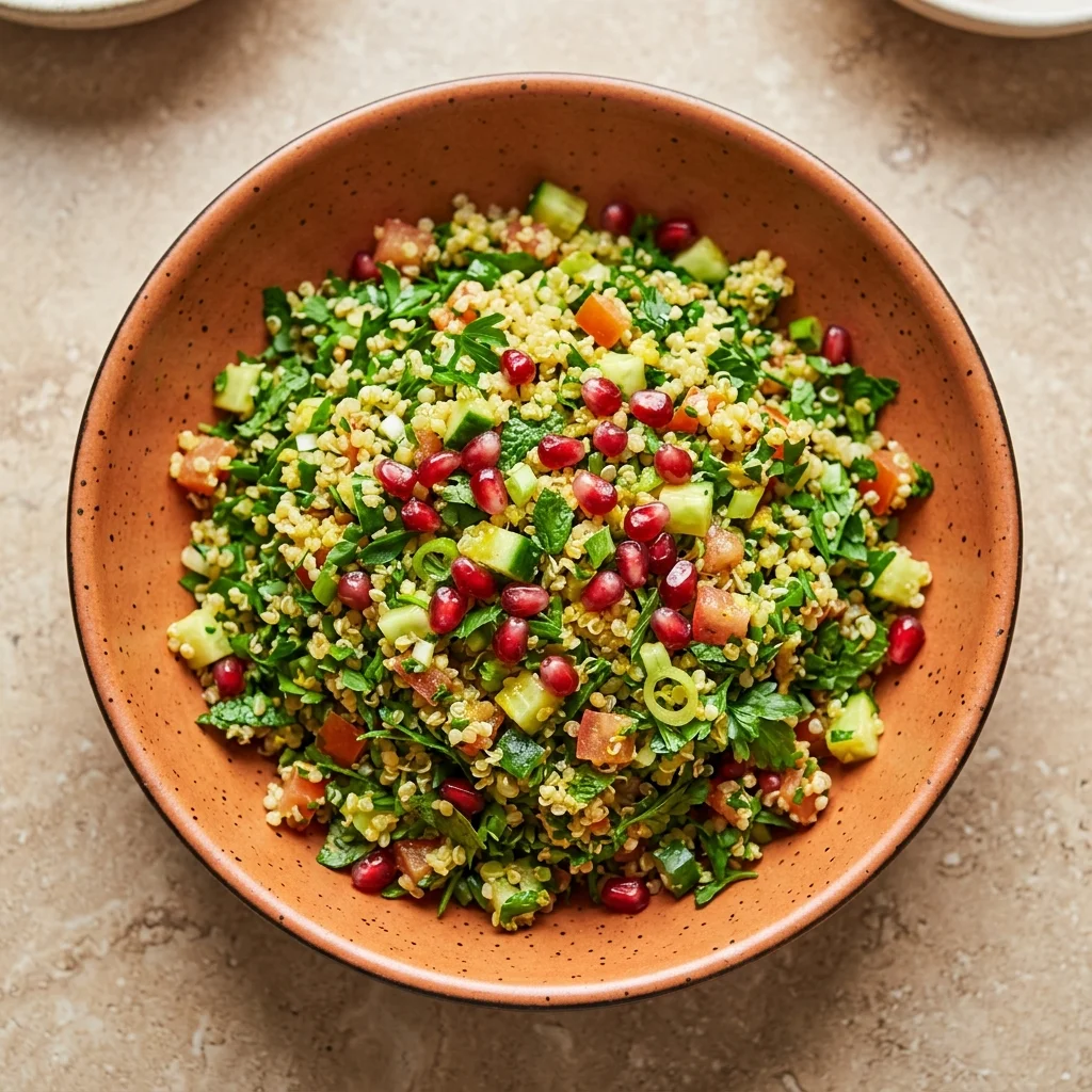 Quinoa Tabbouleh with Turmeric Lemon Dressing