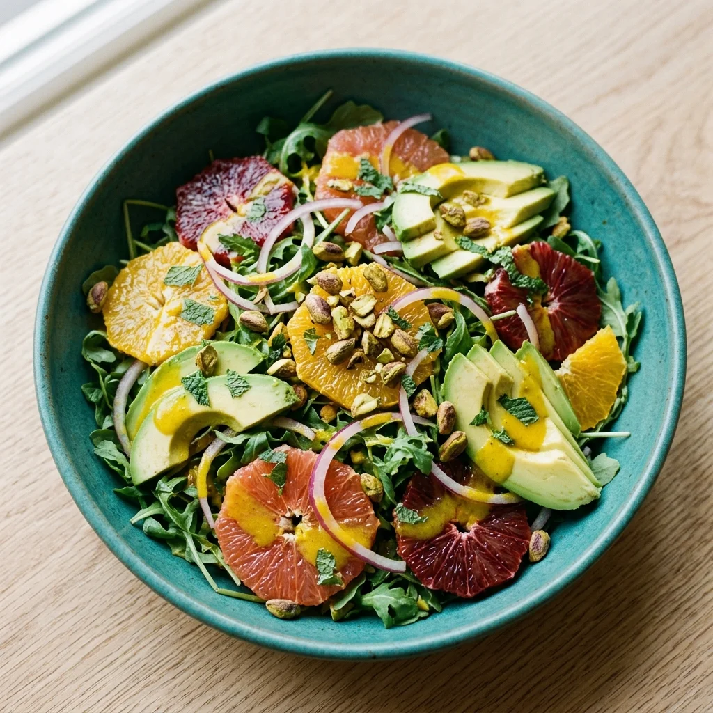 Winter Citrus Salad with Turmeric-Ginger Dressing