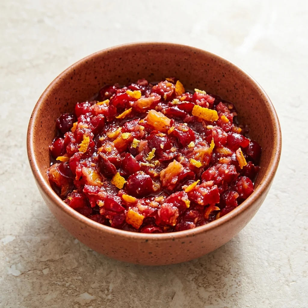 Cranberry Orange Relish with Ginger & Honey