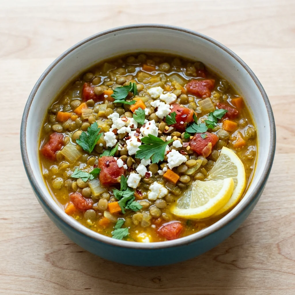 Mediterranean Lentils with Turmeric and Lemon