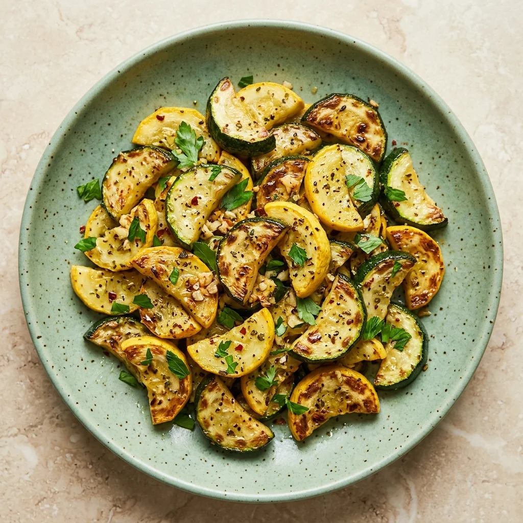 Roasted Zucchini and Yellow Squash with Herbs