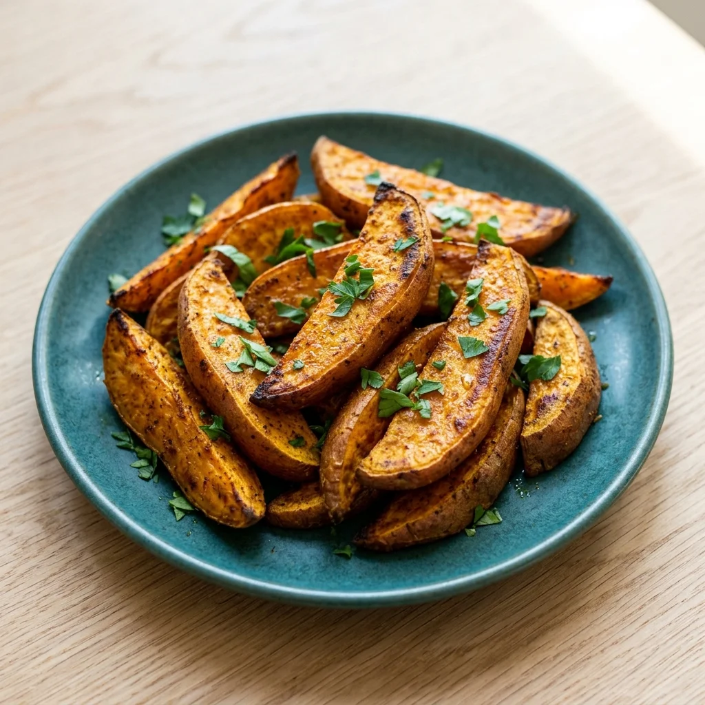 Turmeric & Cumin Sweet Potato Wedges