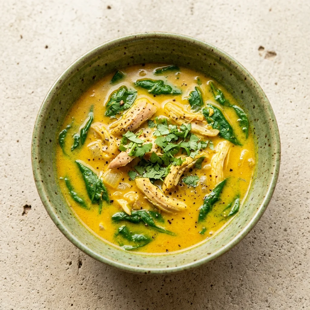 Coconut Chicken Soup with Turmeric & Ginger