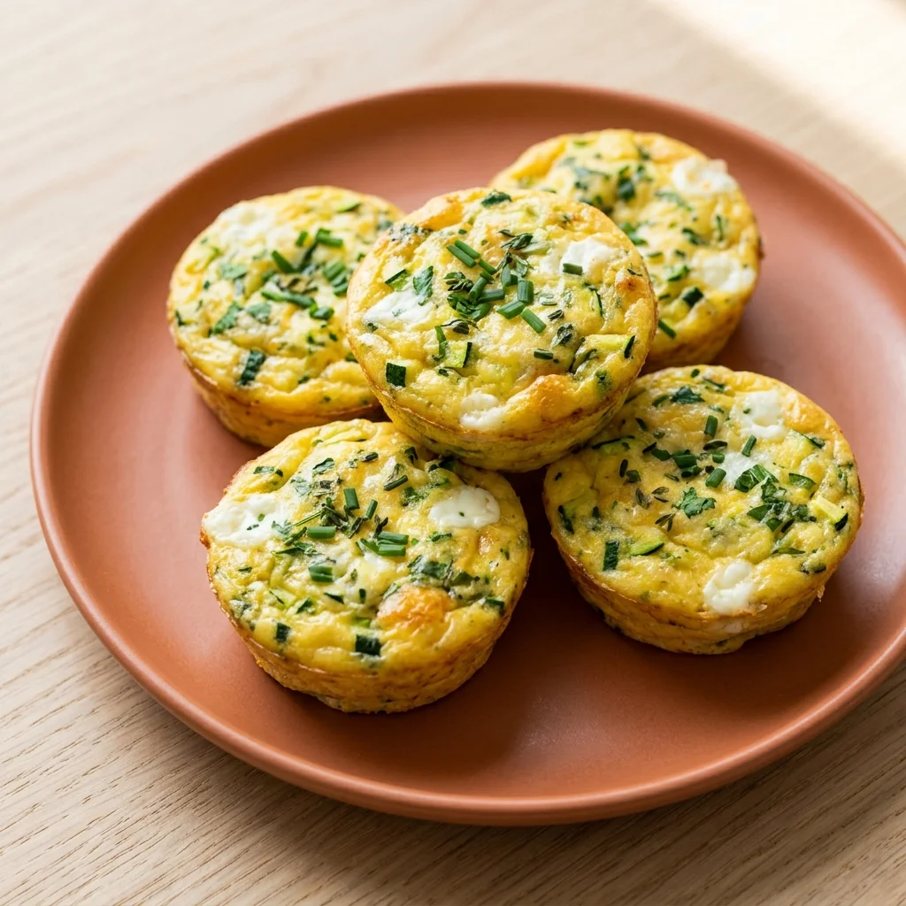 Crustless Egg Bites with Goat Cheese and Fresh Herbs