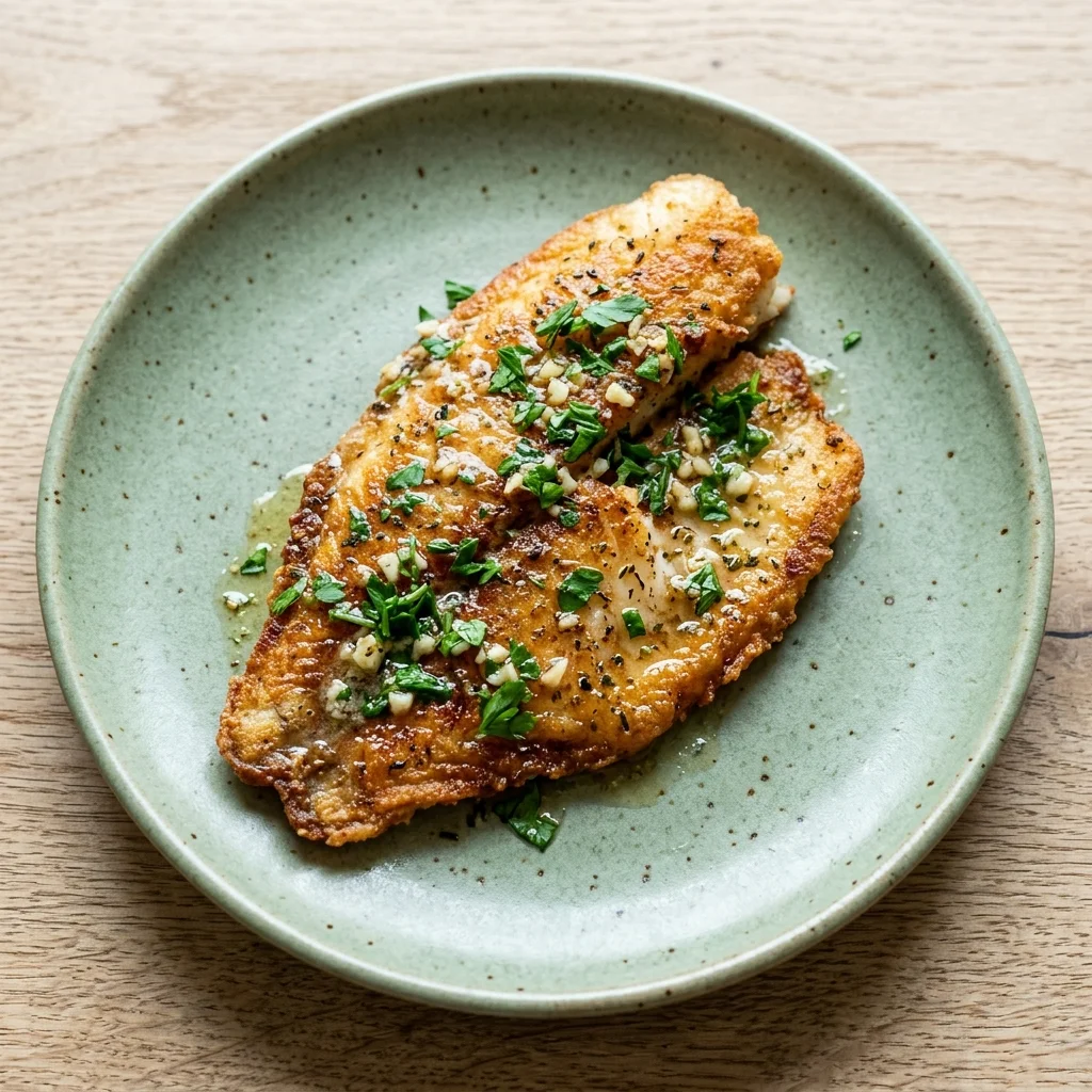 Crispy Pan-Fried Tilapia with Herb Butter
