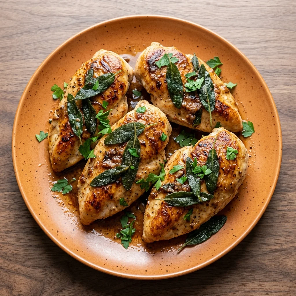 Brown Butter and Sage Pan-Seared Chicken Breasts