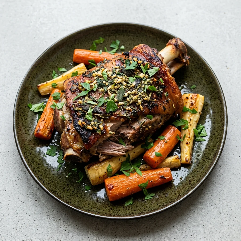 Slow-Roasted Pork Shoulder with Garlic and Sage