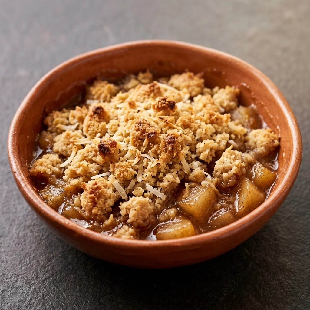Pear Ginger Crumble with Coconut Topping