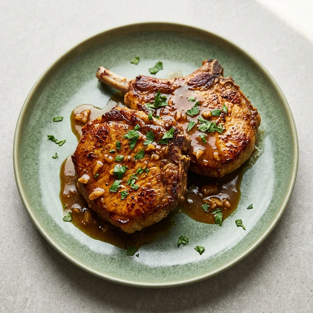 Garlic Herb Pan-Seared Pork Chops