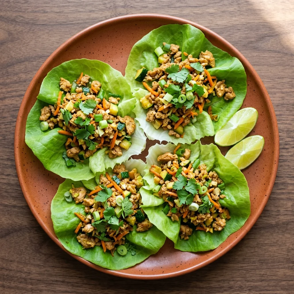 Ginger-Scallion Chicken Lettuce Wraps