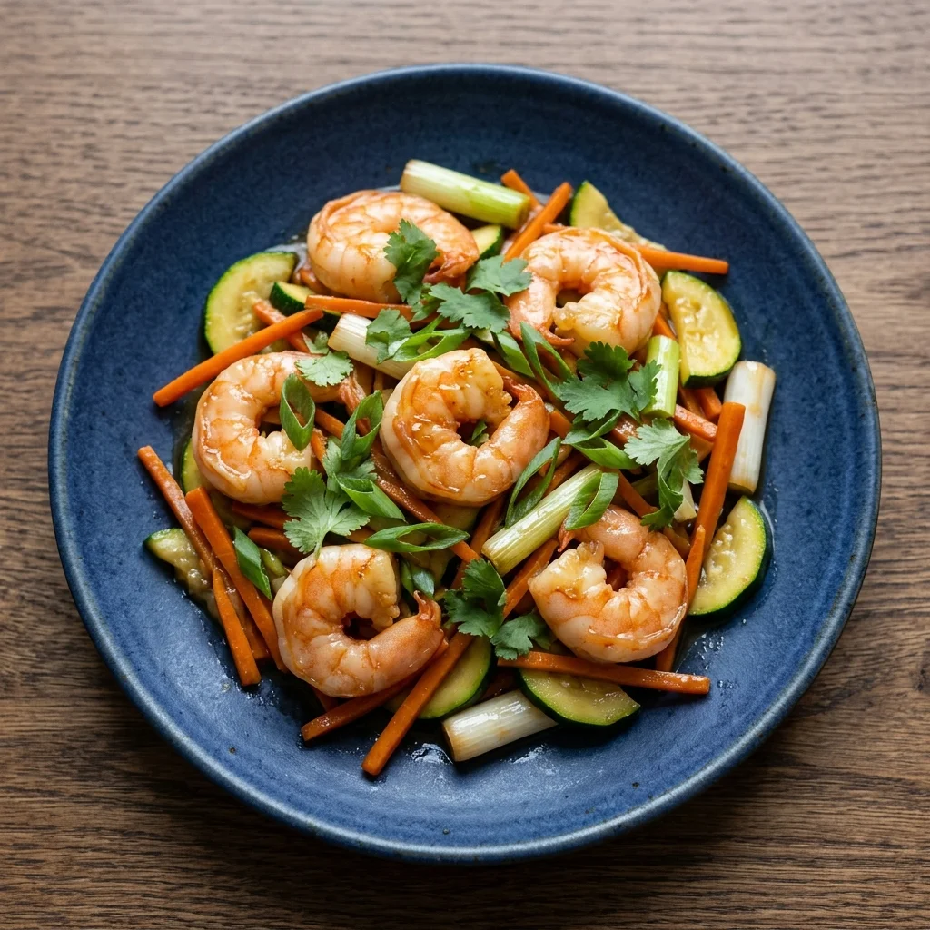 Ginger-Scallion Shrimp Stir-Fry