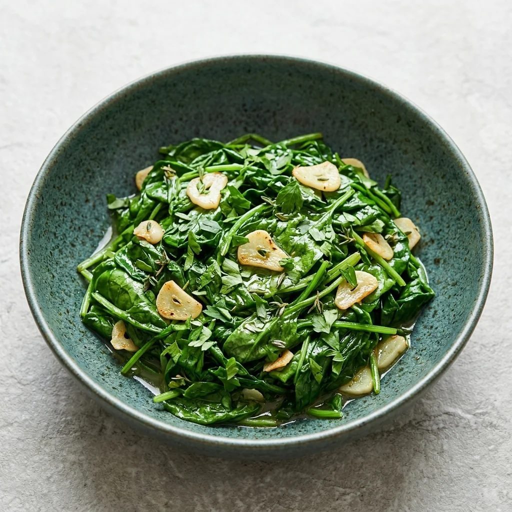 Garlic-Herb Sautéed Spinach