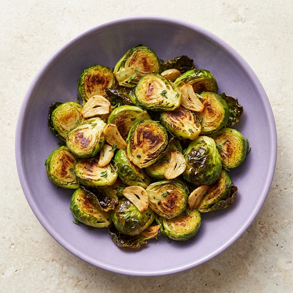 Roasted Brussels Sprouts with Garlic & Lemon
