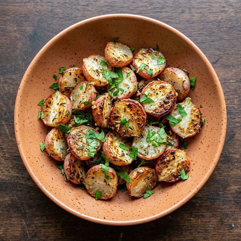 Rosemary-Garlic Roasted Radishes
