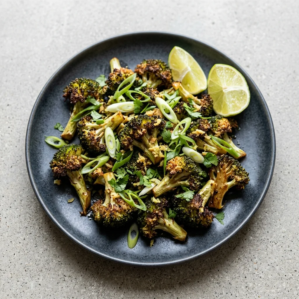 Ginger-Scallion Roasted Broccoli Bites