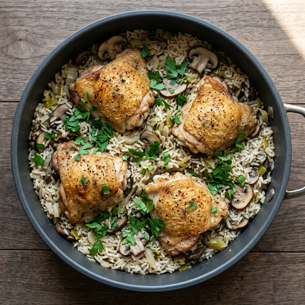 Chicken with Rice and Mushrooms