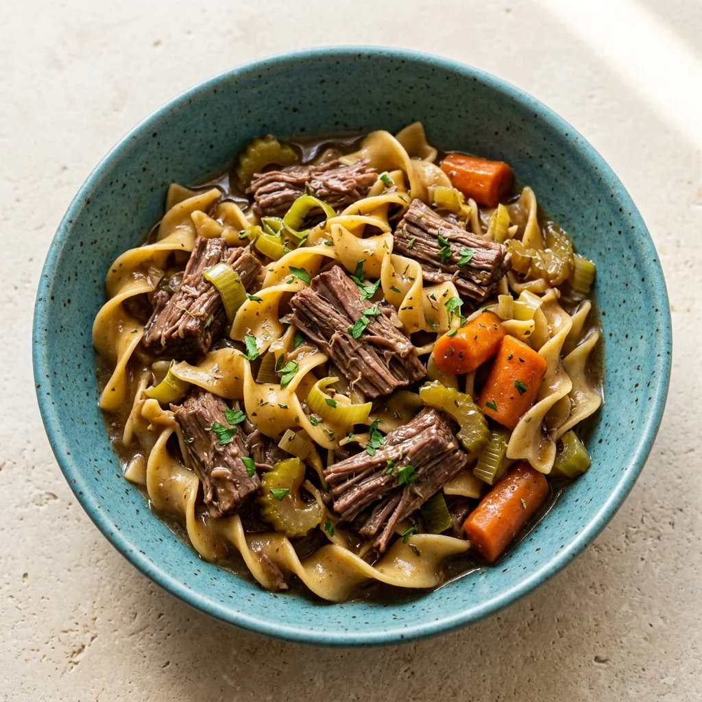 Crockpot Beef and Noodles