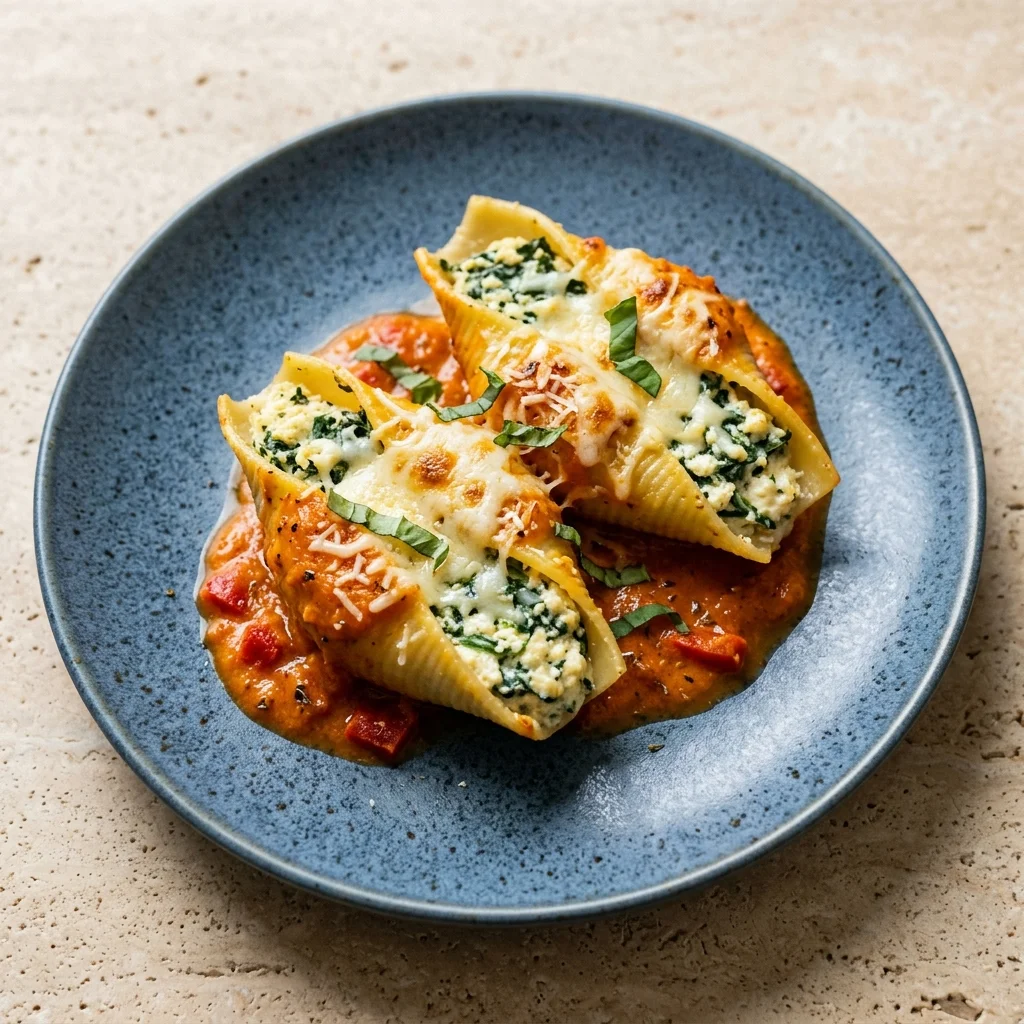 Spinach and Ricotta Stuffed Shells