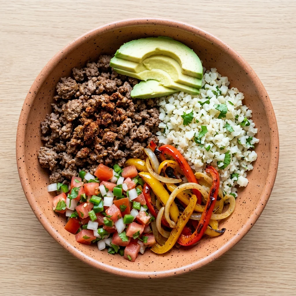 Paleo Burrito Bowl with Cauliflower Rice