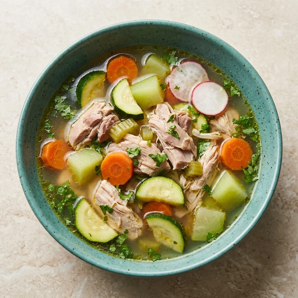 Paleo Mexican Chicken Soup (Caldo de Pollo)