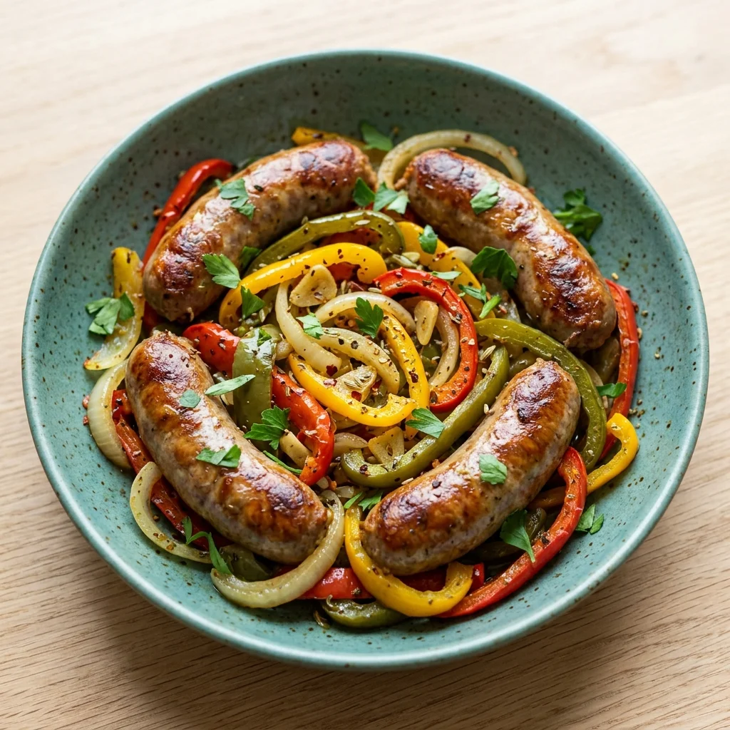 Paleo Sheet Pan Italian Sausage and Peppers