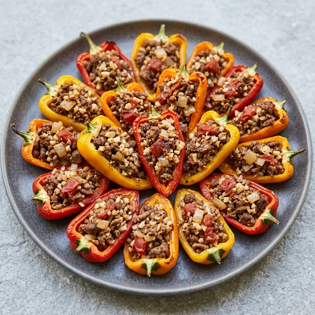 Whole30 Mini Stuffed Bell Peppers