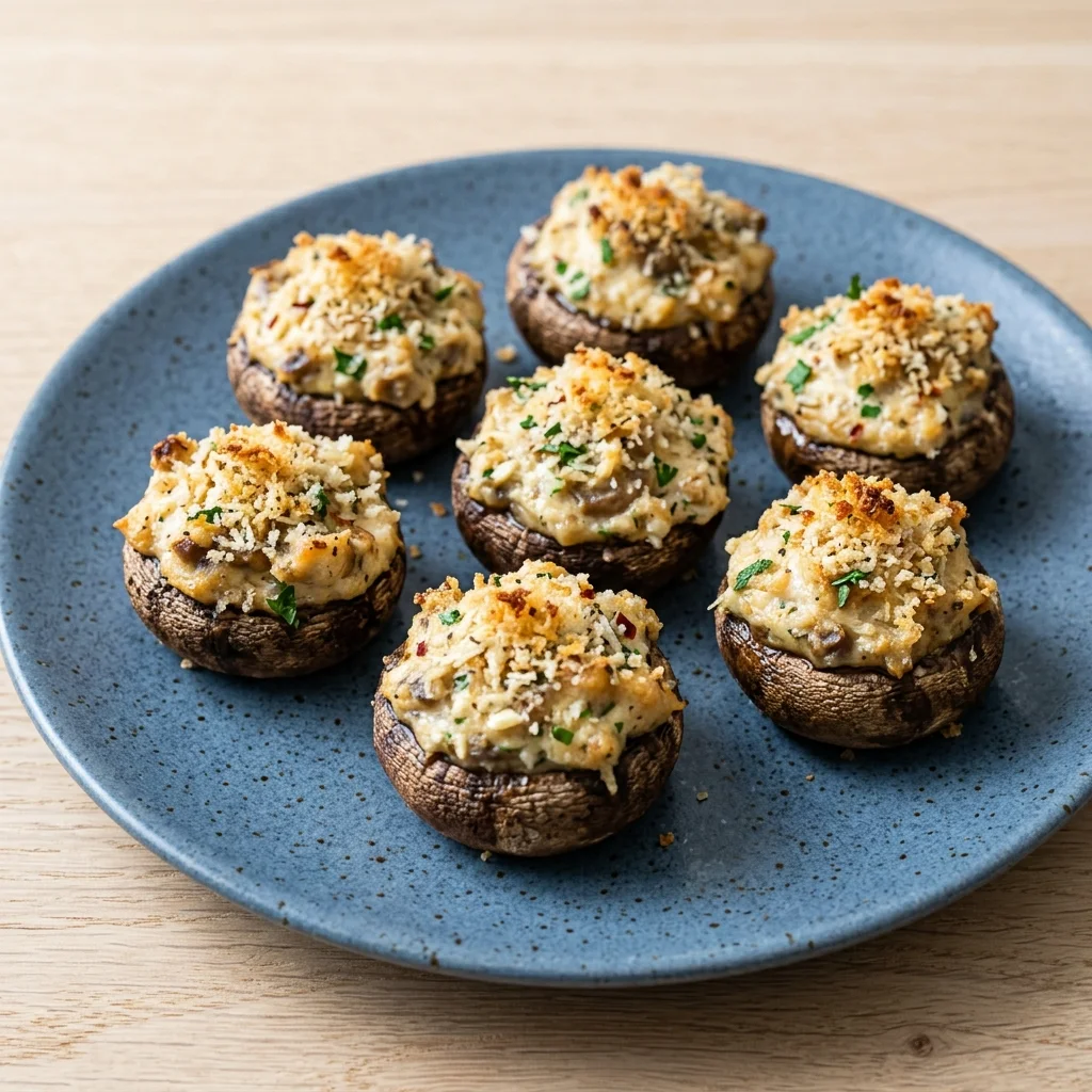Air Fryer Stuffed Mushrooms
