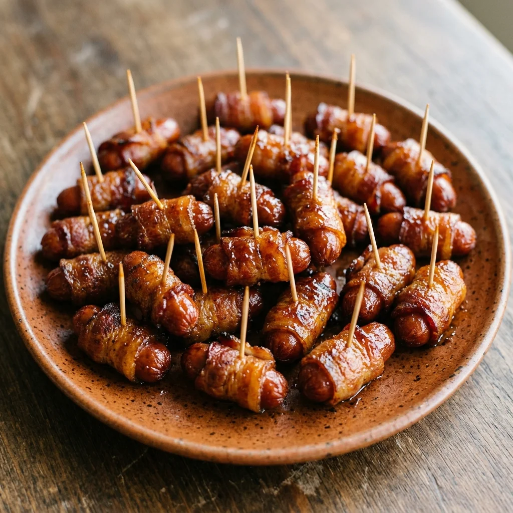 Bacon Wrapped Smokies with Brown Sugar