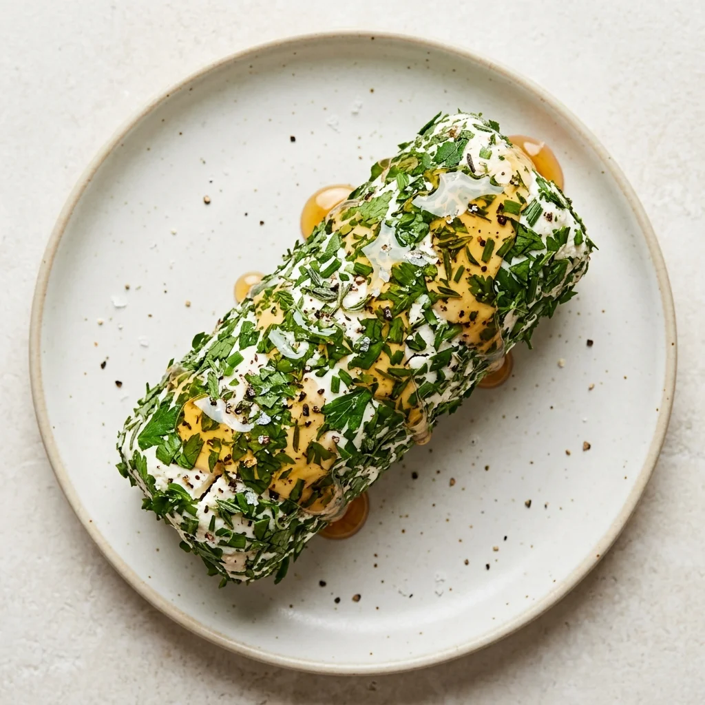 Goat Cheese Log with Herbs and Honey