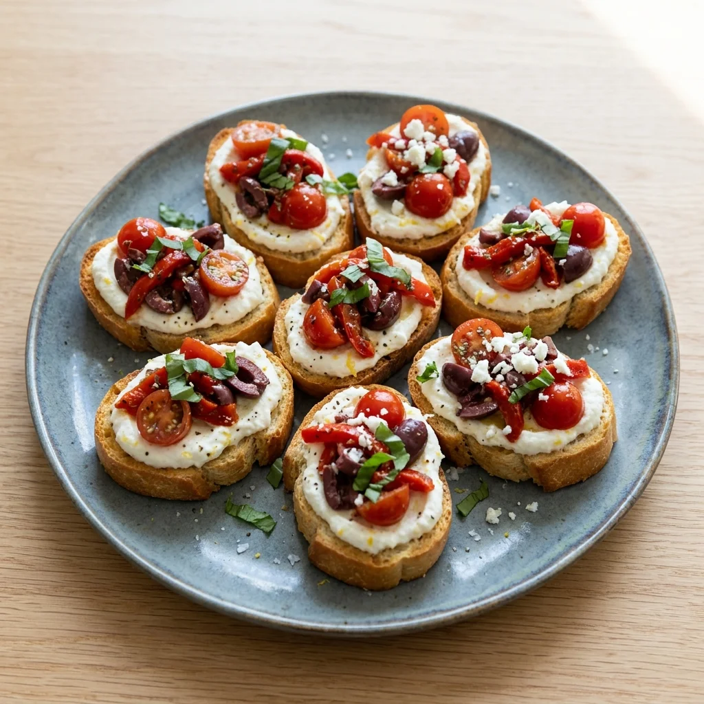 Party-Style Mediterranean Crostini