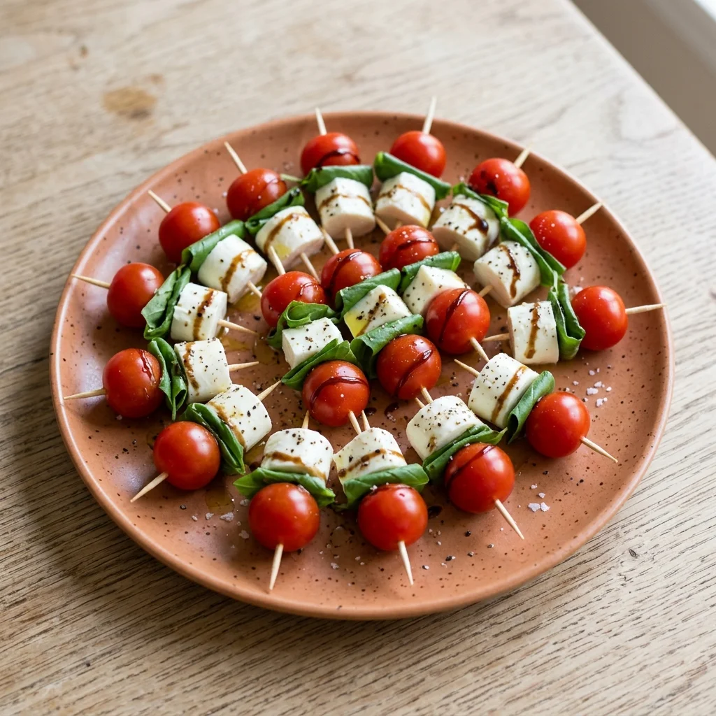 Party-Style Tomato Basil Skewers