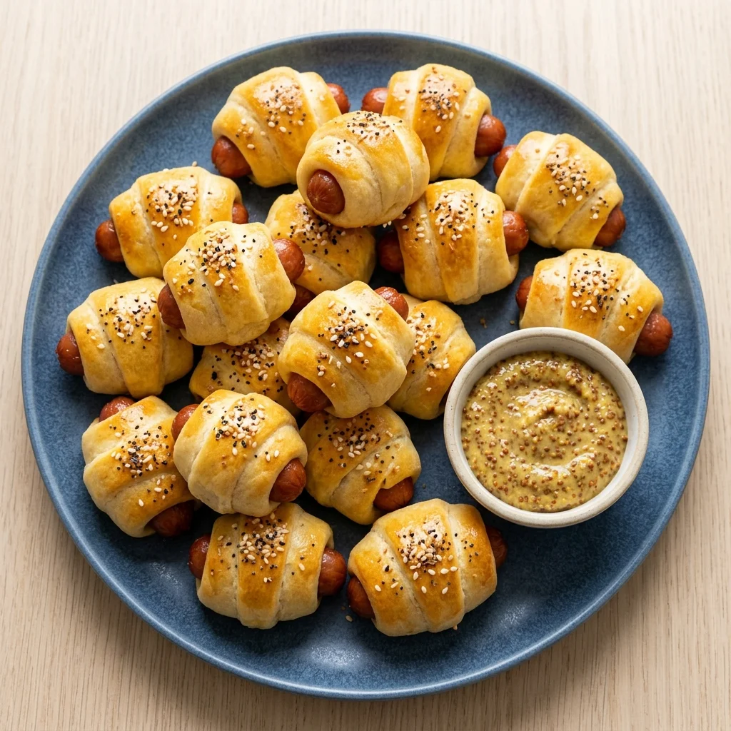 Pigs in a Blanket with Mustard Dip