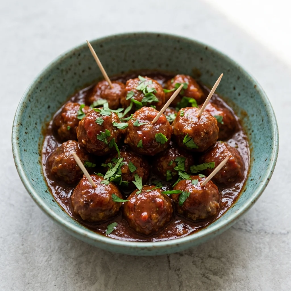 Crockpot BBQ Cocktail Meatballs