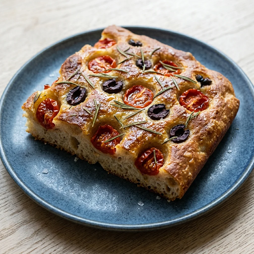 Focaccia with Tomatoes and Olives
