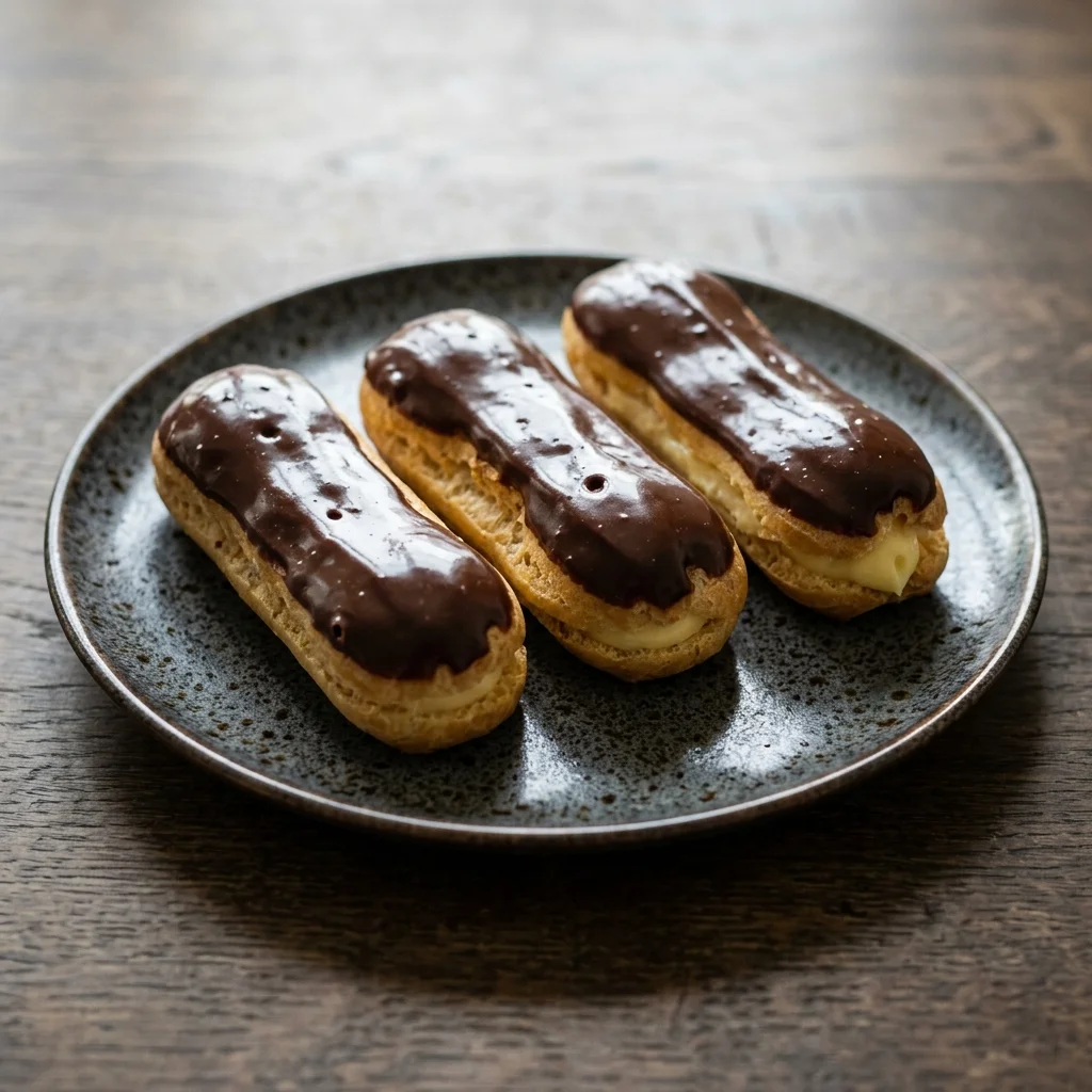 Classic Eclairs with Chocolate Glaze