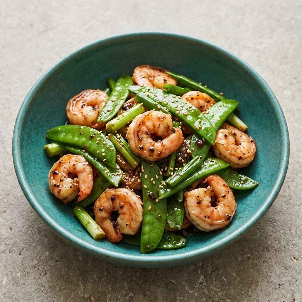 Black Pepper Shrimp Stir-Fry with Snow Peas