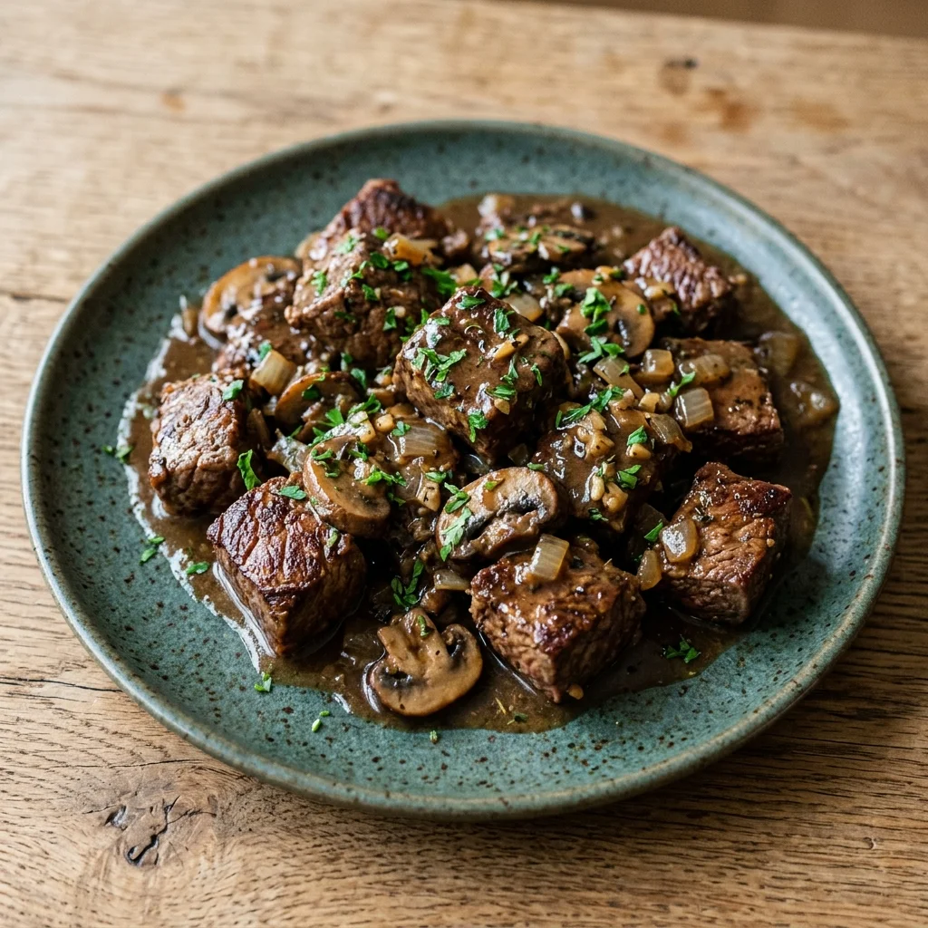 Classic Beef Tips and Gravy
