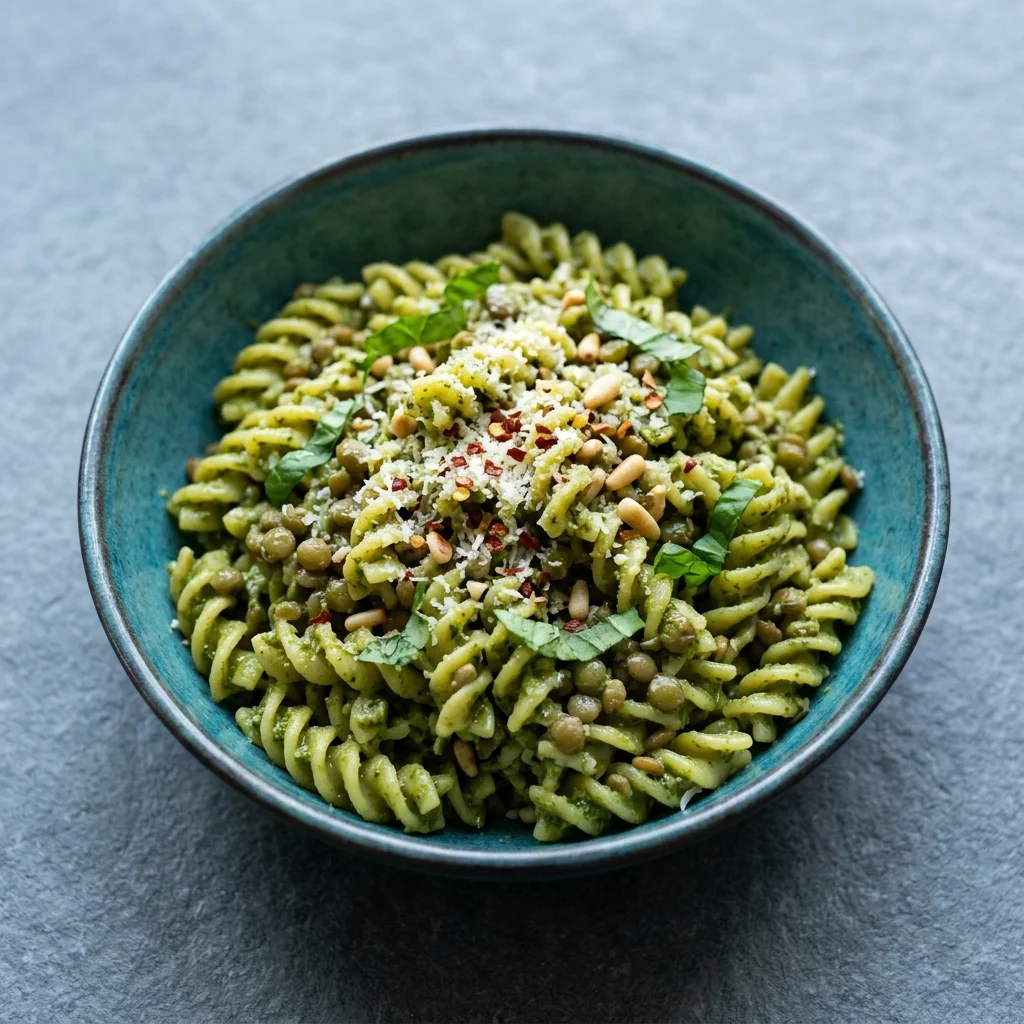 Classic Lentil Pesto Pasta