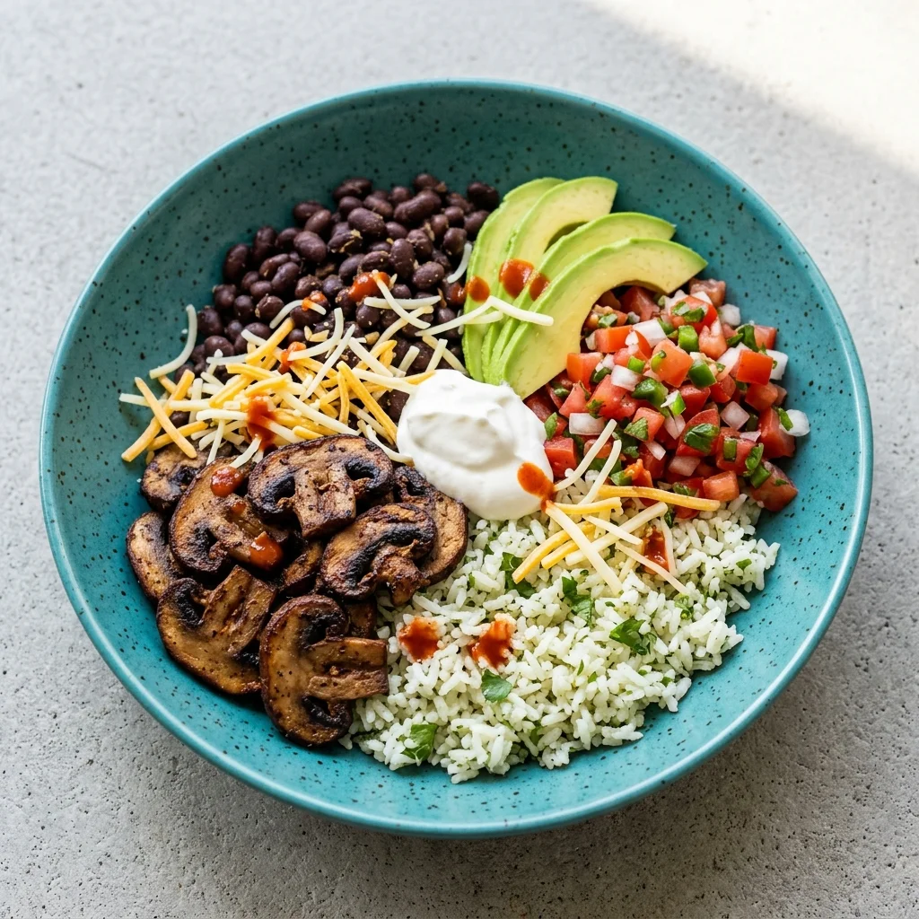 Classic Mushroom Burrito Bowls