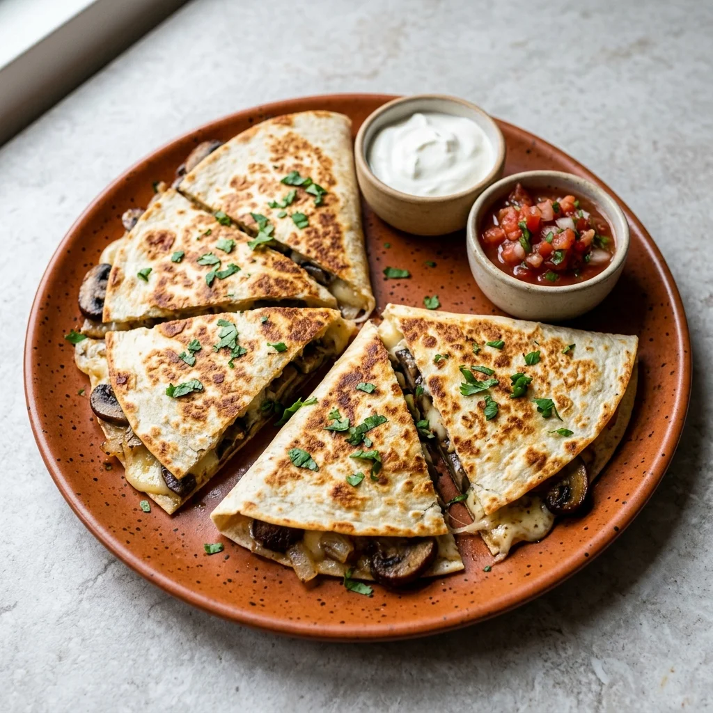 Classic Mushroom Quesadillas
