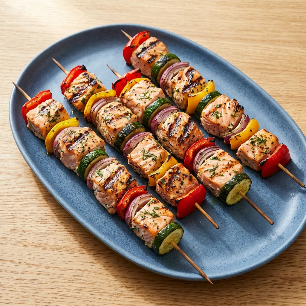 Classic Salmon Kebabs