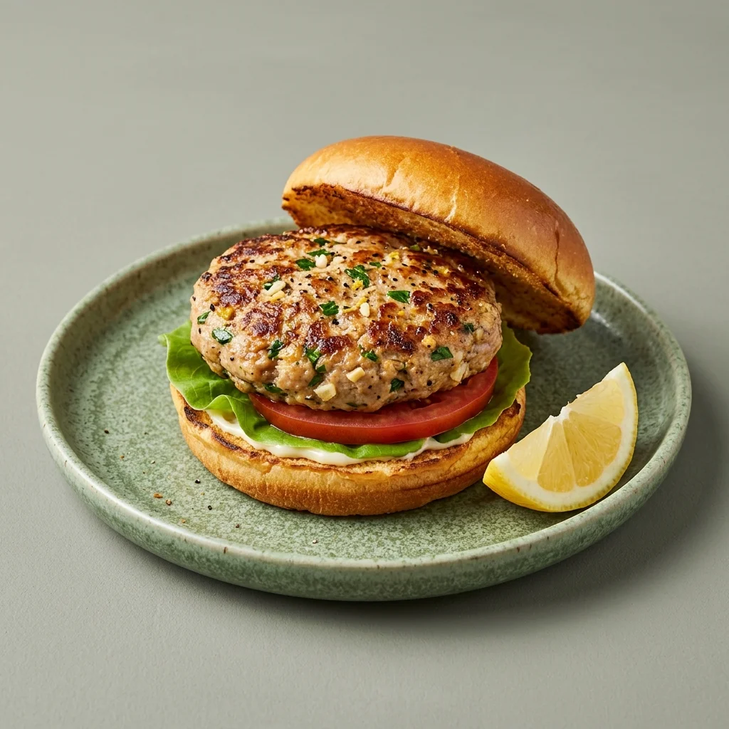 Garlic Herb Turkey Burgers with Lemon