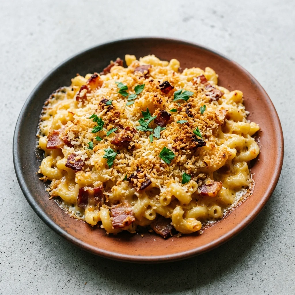 Macaroni and Cheese Bake with Bacon