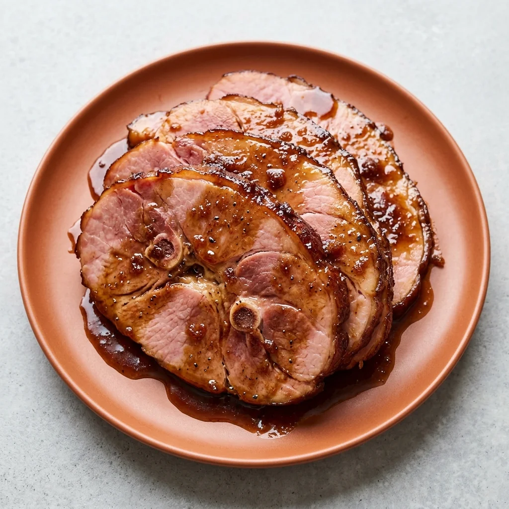 Crockpot Ham with Brown Sugar Glaze