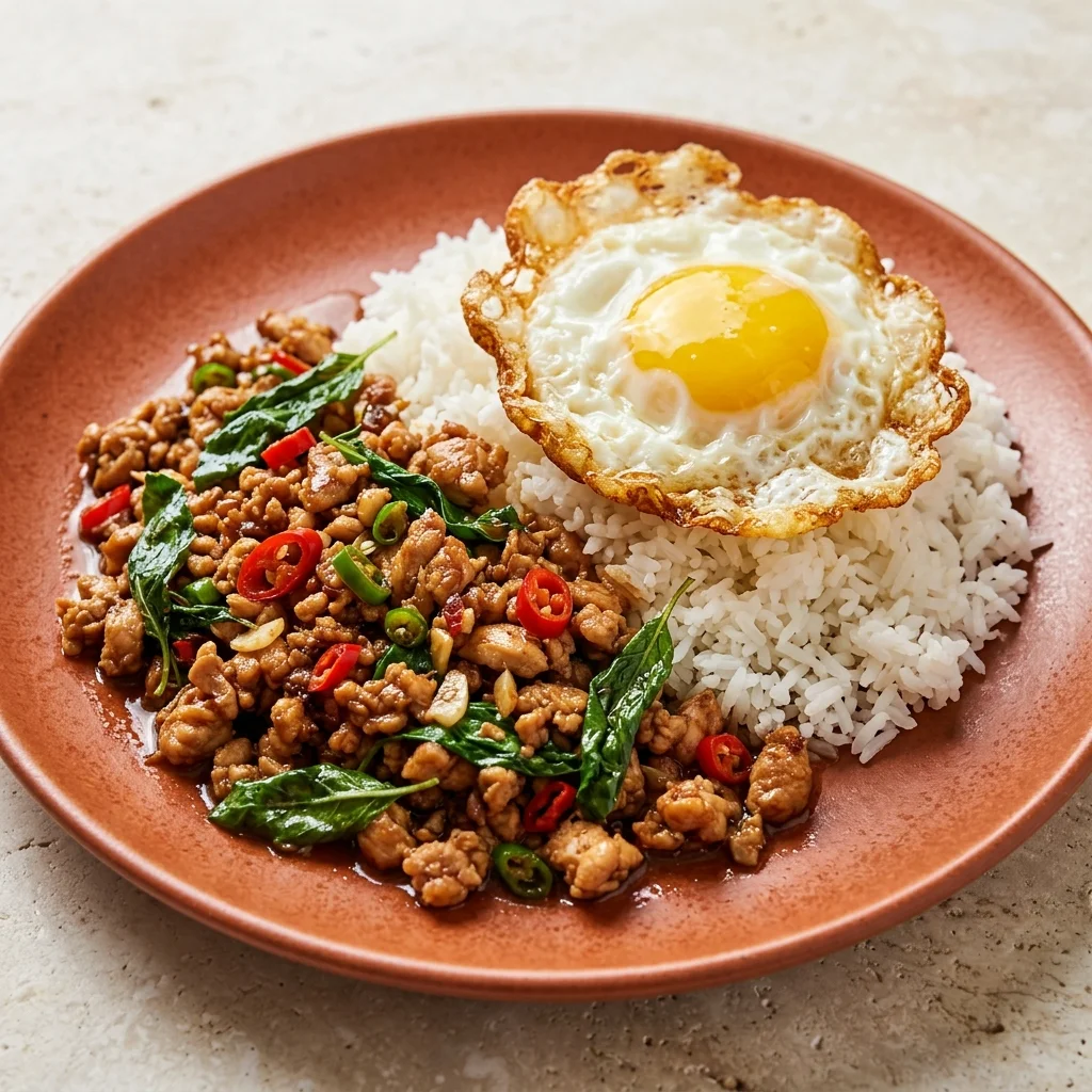Thai Basil Chicken Stir-Fry with Chiles