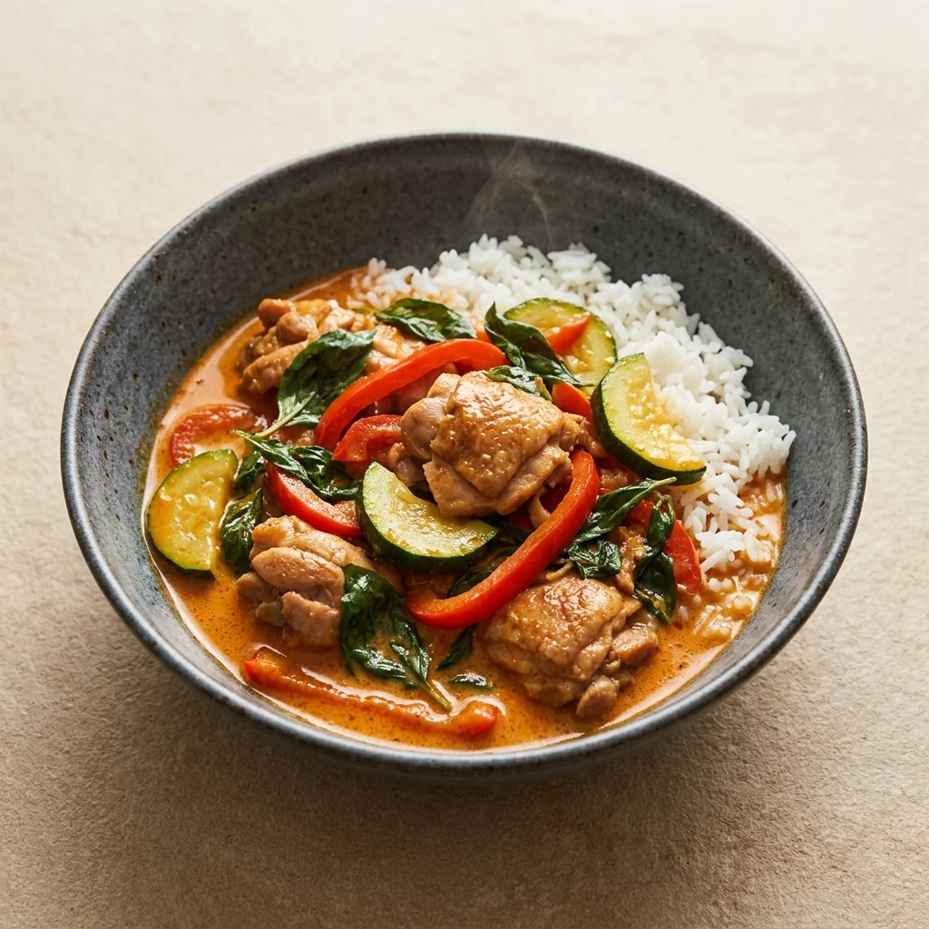 Thai Red Curry Chicken with Basil