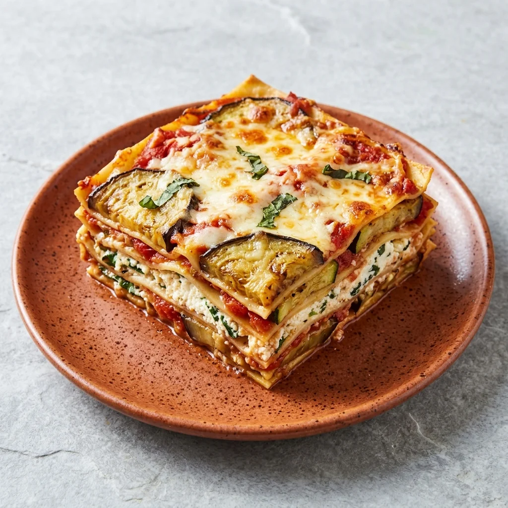 Roasted Eggplant and Zucchini Lasagna